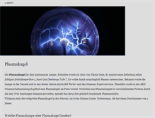 Tablet Screenshot of plasmakugel.net